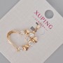 Pendant Xuping 'Heart' with White Crystals, diameter 28x17 mm ± 18K Gold Plating
