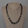 Brown Natural Agate Necklace with Rectangular Beads, 11x15 mm, Length 49 cm
