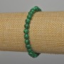 Malachite Bracelet (imitation) smooth beads, diameter 6 mm, length 18 cm (stretch)