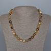 Yellow Agate Necklace with Smooth Beads, 10 mm Diameter, 48 cm Length