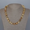 Yellow Agate Necklace - Smooth Bead, 12 mm Diameter, 47 cm Length