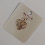 Sale! Xuping Heart Pendant with White Crystals, 23x18mm diameter +/- 18K Gold Plating