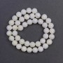 Mother-of-pearl Beads, Smooth Round Bead, 10 mm Diameter, 39 cm Length on Thread