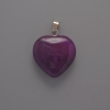 Purple Agate Heart Pendant, diameter 20×20×6 mm, length 28 mm ±