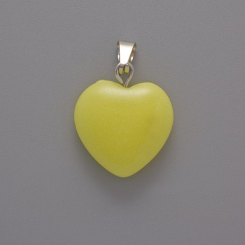 Citrine Heart Pendant (named), diameter 16x16x5 mm, length 23 mm