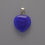 Apatite Heart Pendant, diameter 15×15×6 mm, length 23 mm