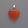 Orange Cat's Eye Heart Pendant, diameter 15×16×5 mm, length 23 mm ±