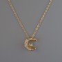 Pendant "Moon" on a goldentone chain, diameter 13x12 mm, thickness 1 mm + -, length 40-45 cm +