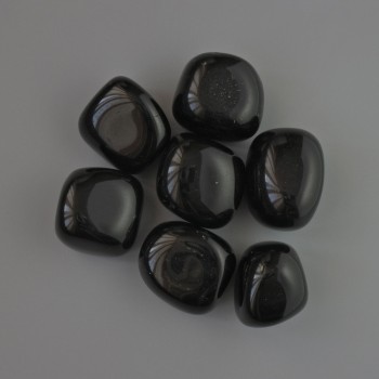 Souvenir Black Agate Cabochon, diameter 22x20-22 mm (+-), packaging 100 g