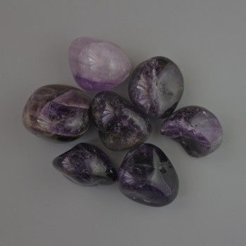 Amethyst, tumbled natural stone, diameter 20x18 mm (+/-), packaging 100 g