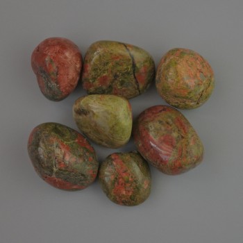 Souvenir natural Jasper Heliotrope tumbled stone, diameter 22×19 mm (±) packaging 100 g