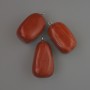Pendant with natural red jasper stone, 35x17mm+