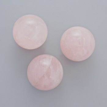 Pink Quartz Sphere, natural stone, diameter 20mm ± (price per 1 pc)