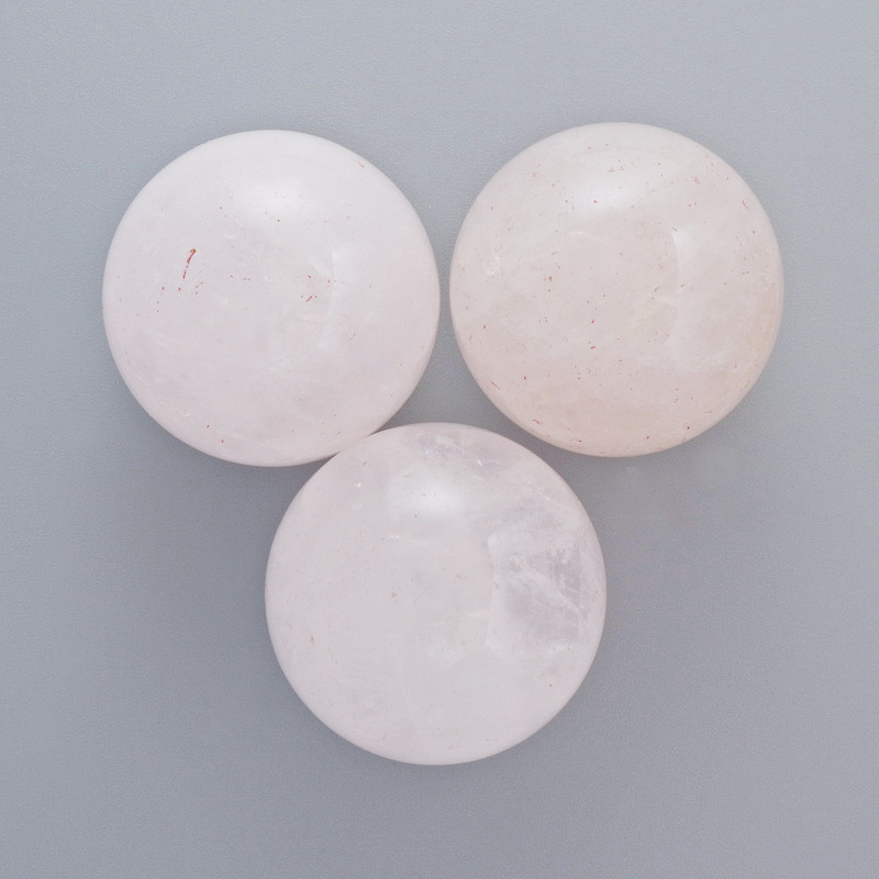 Souvenir Pink Quartz Ball, natural stone, 25 mm diameter ± (price per 1 pc)