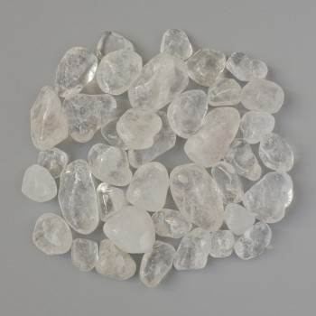 Rock Crystal Tumbled Stone, 20×13 mm (±), 100 g pack