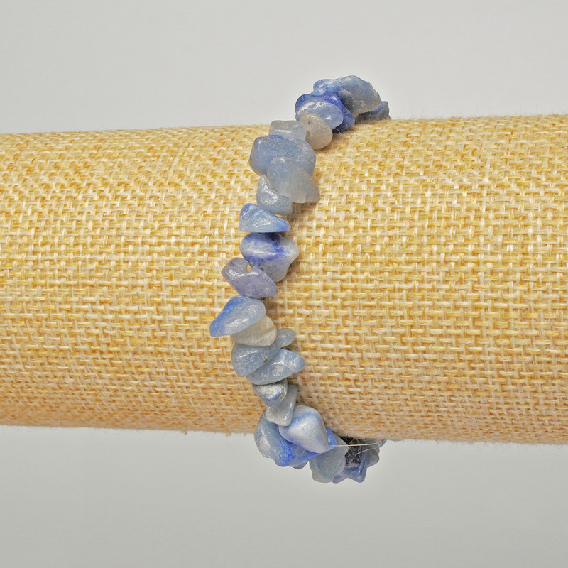 Aventurine bracelet with natural stone chips, 8×4 mm diameter, 18 cm length (stretch)