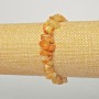 Bracelet with yellow agate natural stone chip, diameter 7x4mm + -, length 18cm + - (stretch)