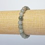 Labradorite Bracelet (pressed) smooth beads, diameter 8.5 mm + -, length 18 cm + - (stretch)