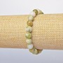 Yellow Jadeite Bracelet (Pressed) - Smooth Beads, 9 mm Diameter, Length 18 cm (Stretch)