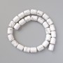 Kaholong Beads Cylindrical Natural Stone, Diameter 10x14 mm, Length 38 cm on Thread