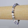 Sodalite Bracelet (pressed) Smooth Bead, 8 mm Diameter + -, Length 19-24 cm + - (Silver Clasp)