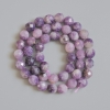 Lepidolite beads, natural stone, faceted round beads, diameter 8 mm ±, length 37 cm ± on thread