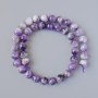 Amethyst Beads, Natural Stone, Smooth Round Beads, Diameter 10 mm, Length 40 cm +/- On Thread