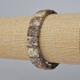 Bracelet with Landscape Jasper, natural stone, rectangular faceted links, 12x10 mm, length 18 cm, stretch