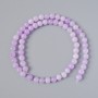 Kunzite Beads (Imitation) Smooth Balls, Diameter 6 mm +/-, Length 37 cm +/- On Thread
