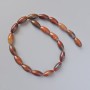 Beads Red Jasper natural stone oval, diameter 10x20 mm ±, length 40 cm ± on a thread