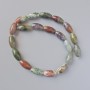 Oval Jasper Beads, Multicolored Natural Stone, 10×20 mm, 40 cm Length on Thread