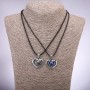 Pair of Heart-Shaped Friendship Pendants, length 42–48 cm, diameter 26×23 mm