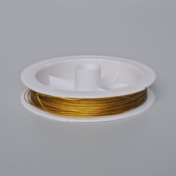 Bronze-colored beading wire spool, 50 m (±), diameter 0.45 mm