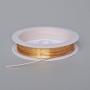 Gold-colored jewelry wire, diameter 0.5 mm, spool, length 18 m