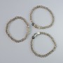 Bracelet with Czech Crystal and Assorted Beads, diameter 6×4, 5 mm, 8.5 mm ±, length 18 cm ± (stretch) with metal inserts