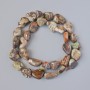 Picasso Jasper beads, natural faceted stone, diameter 10x13 mm ±, length approximately 40 cm on a thread