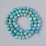 Blue Jasper Beads (Synthetic) Smooth Ball, Diameter 6mm ±, Length 37cm ± on Thread