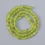 Chrysoprase beads, natural stone, faceted oval, 5x6mm, length 41 cm on thread
