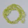 Chrysoprase Beads, Natural Stone Chips, diameter 6x2 mm, +/- length 76 cm, on beading thread