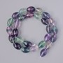 Oval Fluorite beads, natural stone, oval, diameter 10×14 mm, length 39 cm on thread