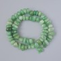 Jade beads, natural stone, briolette cut, diameter 11x6 mm, length 41 cm on cord