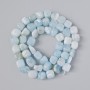 Aquamarine Beads, Natural Stone, Faceted, 7 mm Diameter, approx. 40 cm Length, On Thread
