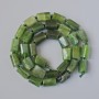 Canadian Jadeite Beads natural stone faceted, diameter 8×12mm ±, length 41cm on cord
