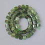 Canadian Jadeite Beads natural stone faceted discs, diameter 8x6 mm, length 38 cm +/-, with seed beads on thread