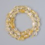 Citrine Beads, Natural Gemstone, Faceted Rondelle, 10×12 mm, about 39 cm on thread
