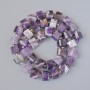 Amethyst beads natural stone, faceted disc, diameter 10.5×7 mm, length 38 cm ±, with seed beads on thread