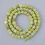 Jadeite Beads, Natural Stone, Faceted Cube Shape, 5mm Diameter, 39cm Length on Thread