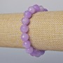 Lavender Amethyst Bracelet, natural stone, faceted beads, 10mm diameter, 18cm length (stretch)