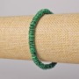 Malachite Bracelet (Pressed) Smooth Rondel, diameter 6×2 mm +/-, length 18 cm +/- (Stretch)