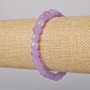 Lavender Amethyst Bracelet, natural stone, faceted cube, diameter 6 mm ±, length 18 cm ± (stretch)